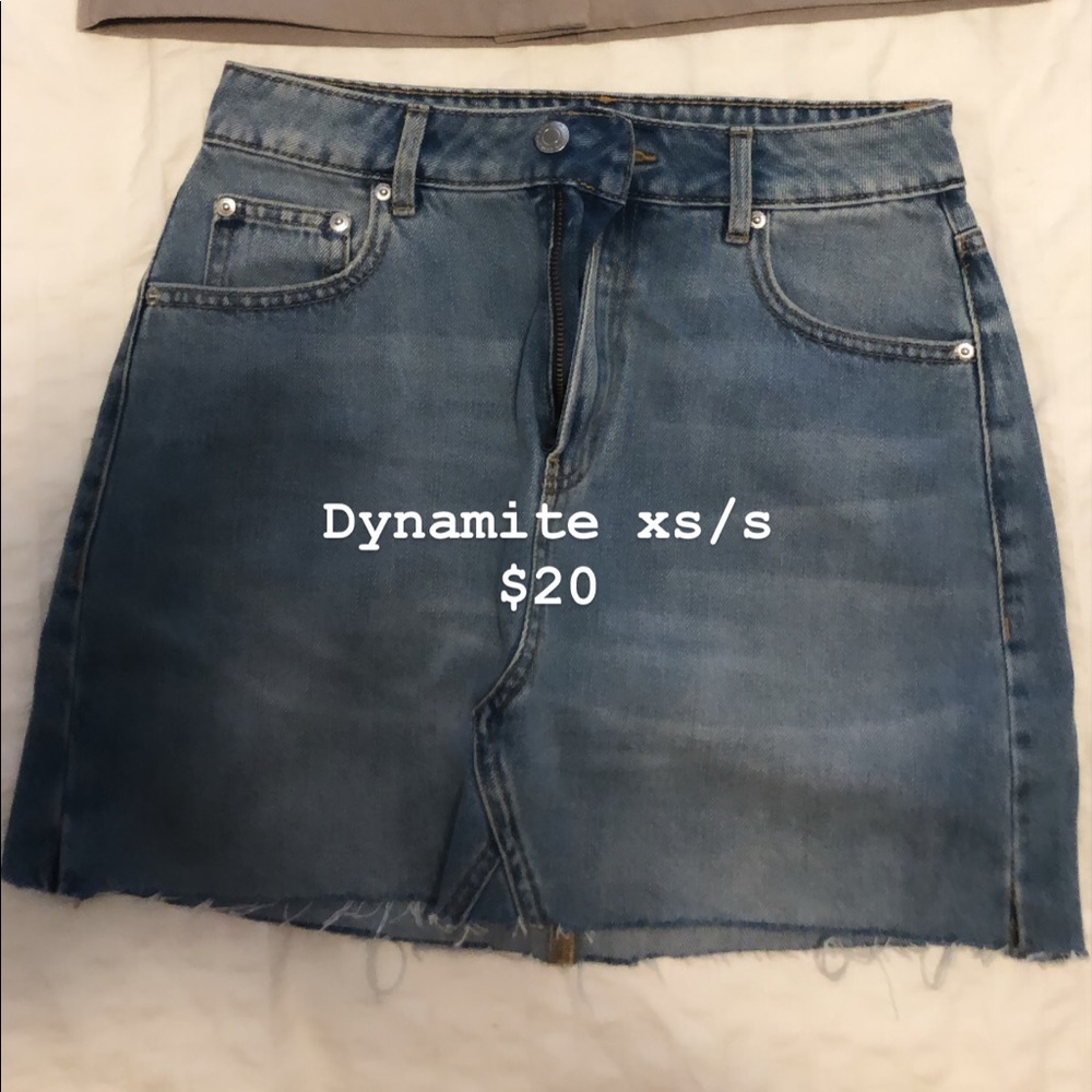 Dynamite jean skirt